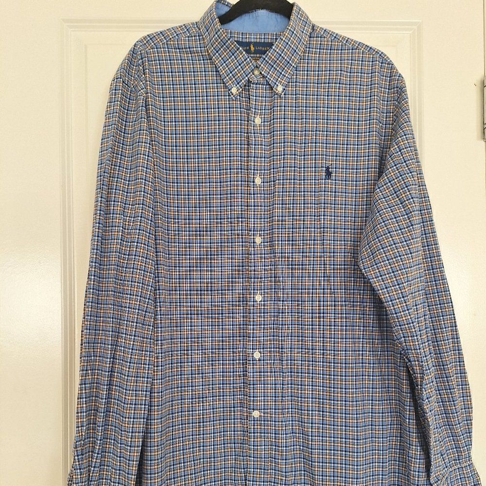 Ralph Lauren  Bottom down shirt‎ size XXL/TTG 100% cotton